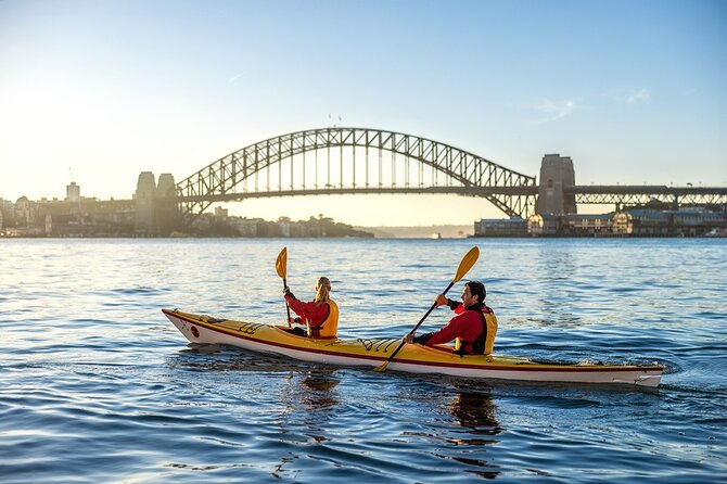 Beautiful Sydney Harbour Breakfast Kayaking Tour - Choosing and handling the double sea kayak