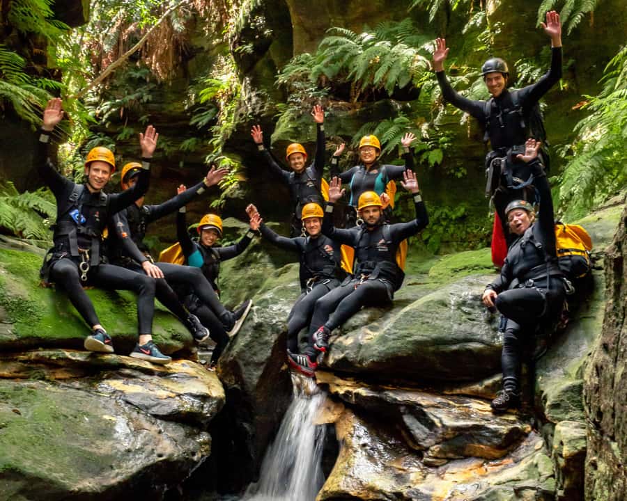 Blue Mountains: Abseiling and Canyoning Experience - Swimming, jumping, and sliding through the slot canyon
