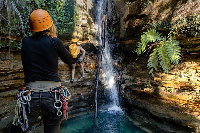 Juggler Canyon and Abseiling Adventure Blue Mountains - Repeating the 15-metre abseils