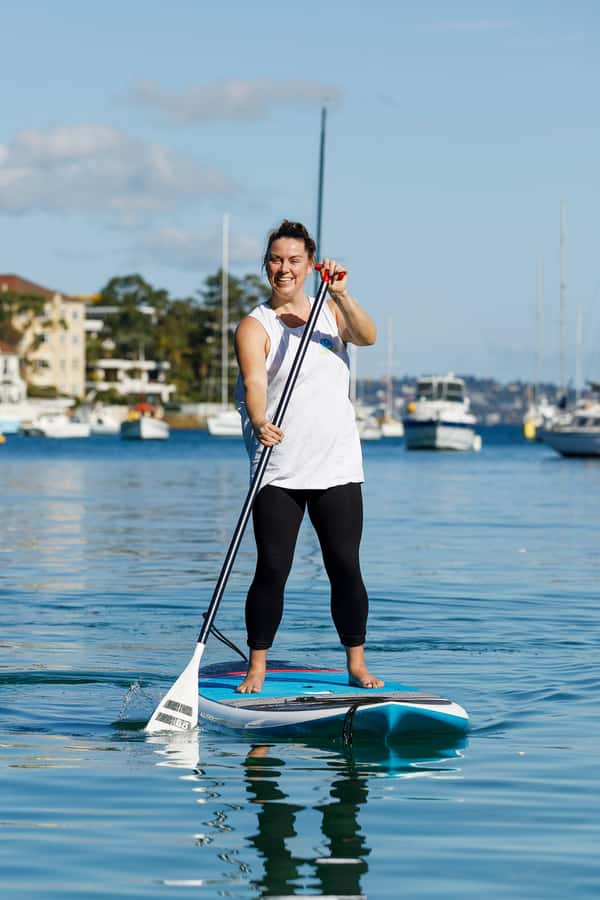 Manly Stand Up Paddle Board Hire - Passing the moored yachts and finding your rhythm