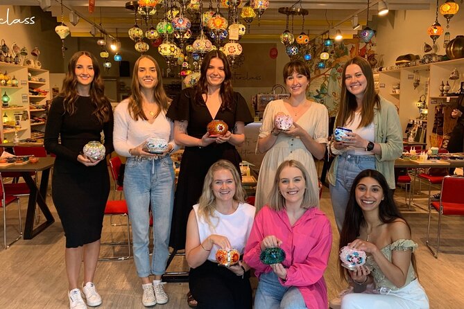 Mosaic Art Classes Sydney: Turkish Lamp Workshop - Making Turkish mosaic art on William Street