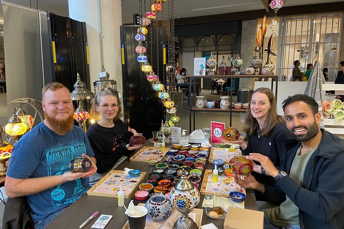 Mosaic Art Classes Sydney: Turkish Lamp Workshop - What you take home, and what still needs finishing