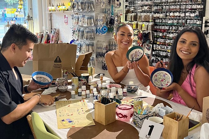 Paint and Sip Classes Sydney: Ceramic Plates & Bowls - BYO wine, apple tea, and Turkish delight