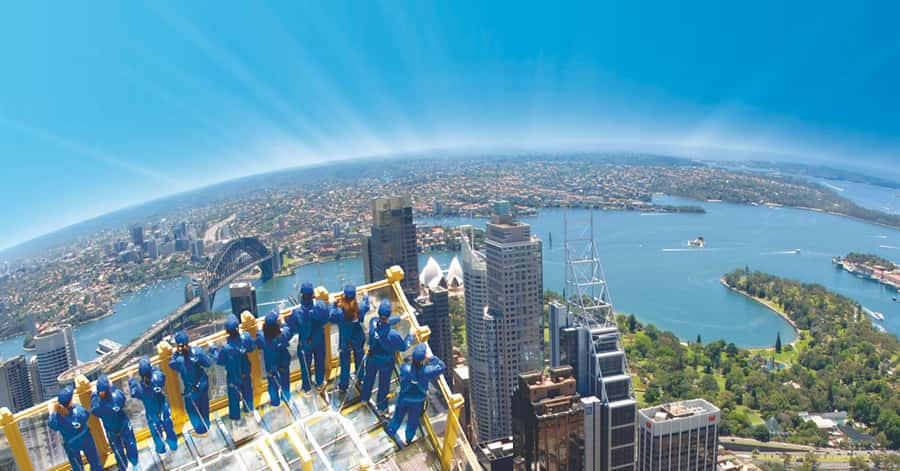 Skywalk at The Sydney Tower Eye: Ticket & Tour - The safety briefing and the all-in-one jumpsuit