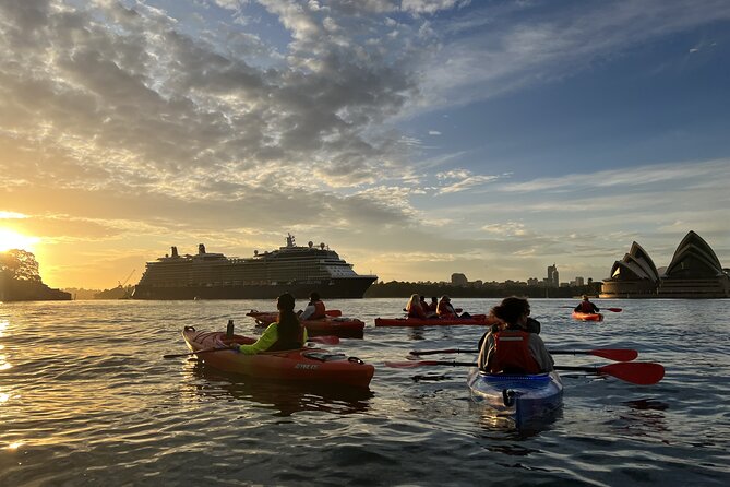 Sunrise Paddle Session on Syndey Harbour (single kayak) - The Opera House from a kayak