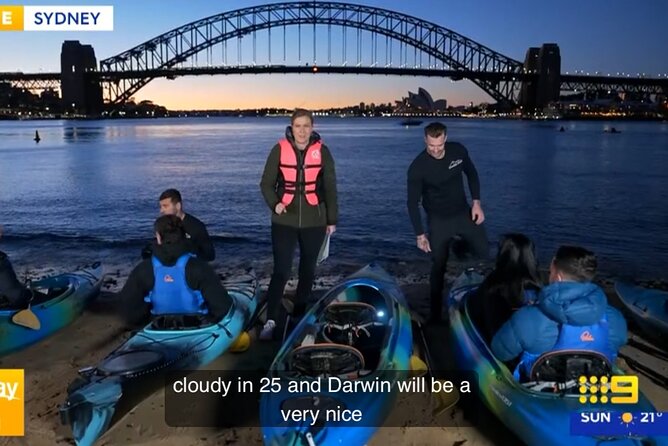 Sunset Harbour Bridge Kayak Escape - Sydney Harbour Bridge: the first major view