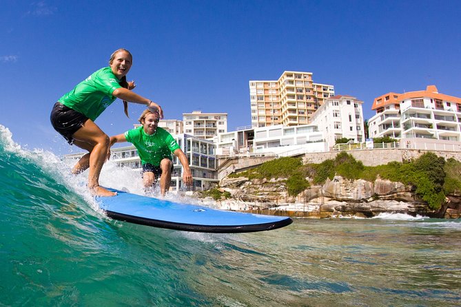 Surfing Lessons on Sydney's Bondi Beach - Into the Bondi waves