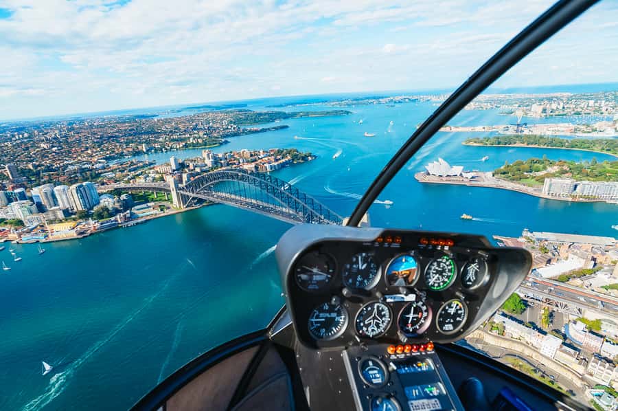 Sydney: 20-Minute Shared Helicopter Ride over Sydney Harbour - From CBD pickup to the heliport