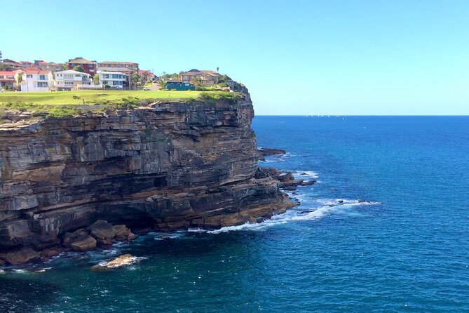 Sydney Beaches Half Day Drive and Walk Tour - Dover Heights changes the view from beach to cliff