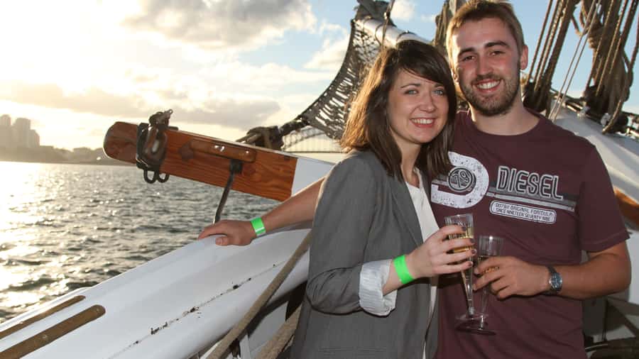 Sydney Harbor Tall Ship Wine & Canapés Evening Cruise - The First Harbour Views