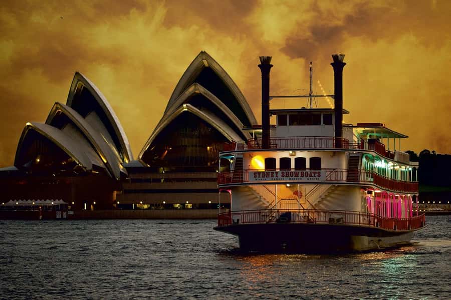 Sydney Harbour: Cabaret Cruise with 3-Course Dinner - A paddle-wheeler with a theatre inside