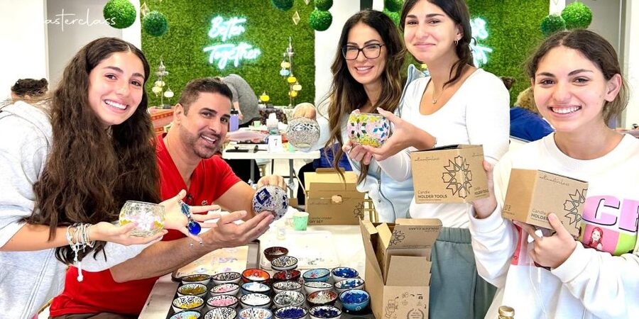 Sydney: Mosaic Art Classes - Turkish Lamp Workshop - Turkish Tea and Homemade Shortbread