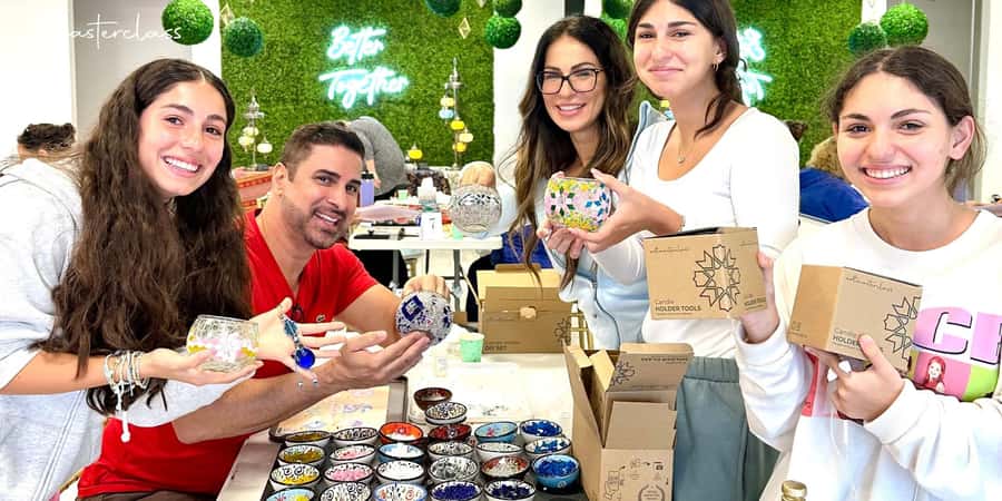Sydney: Mosaic Art Classes - Turkish Lamp Workshop - Learning the Glass and Mosaic Techniques