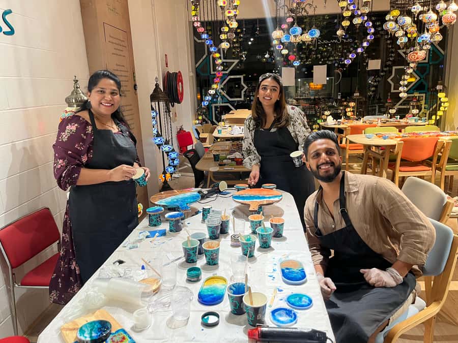 Sydney: Resin Art Classes - Cheeseboards & Coasters - A social setting rather than a silent studio