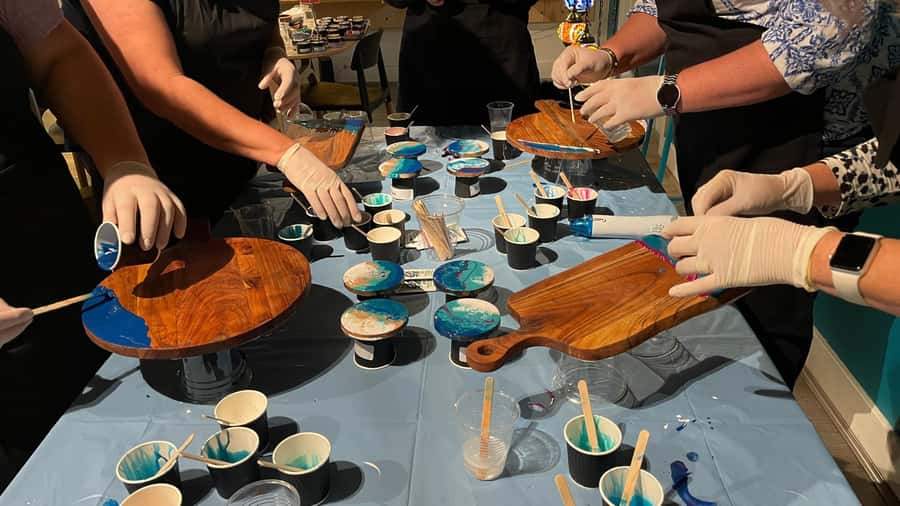 Sydney: Resin Art Classes - Cheeseboards & Coasters - Who will get the most from the $98 price