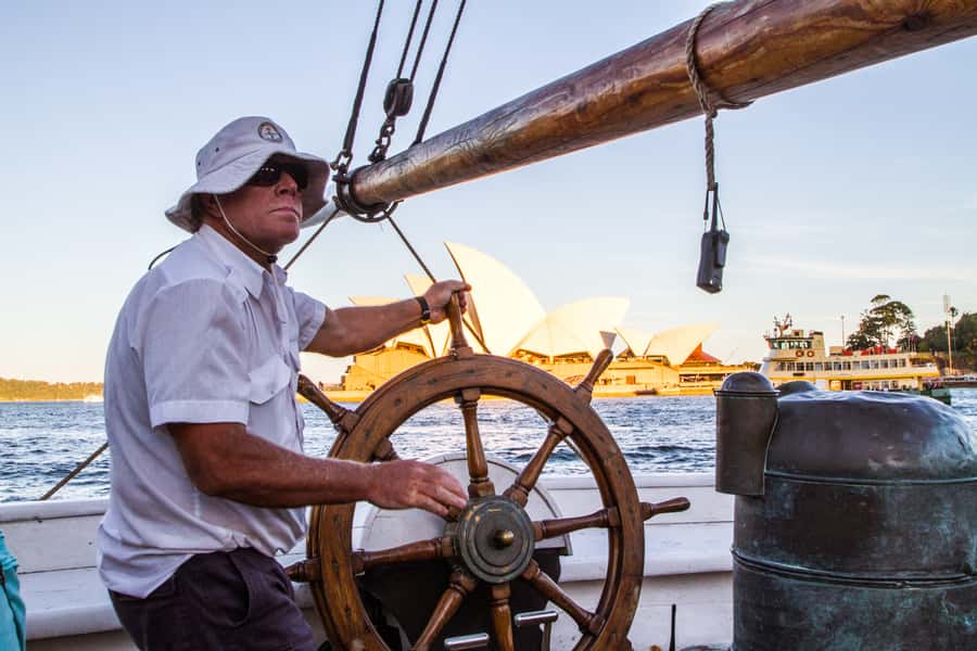 Sydney: Tall Ship Harbour Twilight Dinner Cruise - Campbell’s Cove to the open harbour
