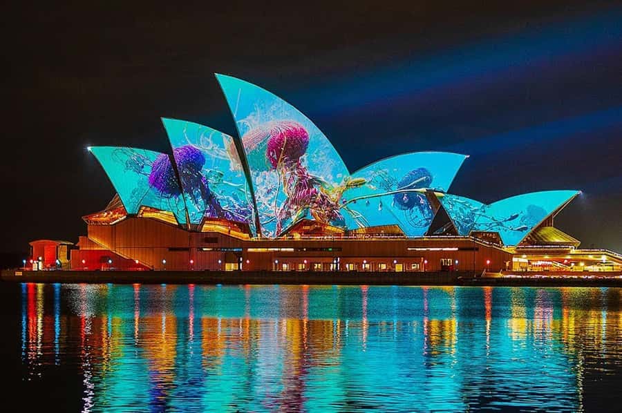 Sydney: Vivid Harbour Cruise with Canapes - What you see from the water