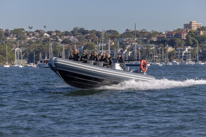 Sydney Whale Watching on Small RIB - Crossing Sydney Heads into open water