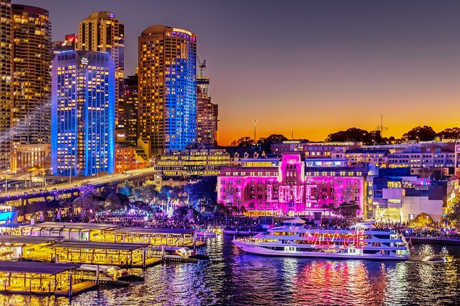 Vivid Sydney Lights and Fireworks Sightseeing Cruise - From King Street Wharf to Barangaroo